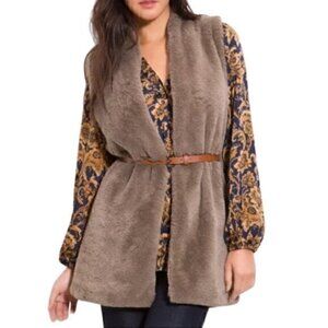 [Hinge] Faux Fur Cardigan - Size M